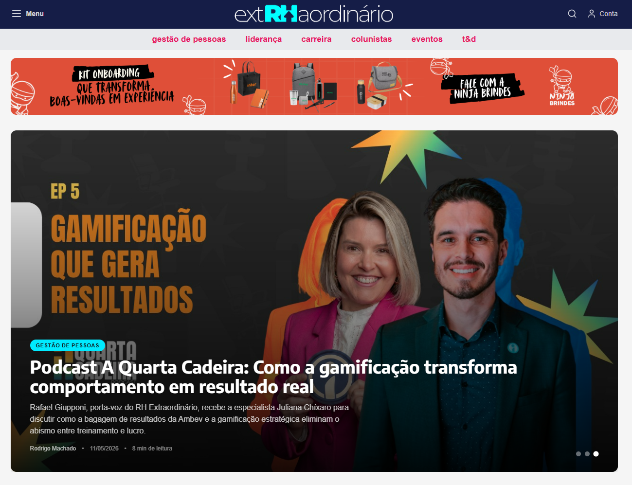 RH Extraordinário ganha portal e amplia debate sobre gestão de pessoas e performance
