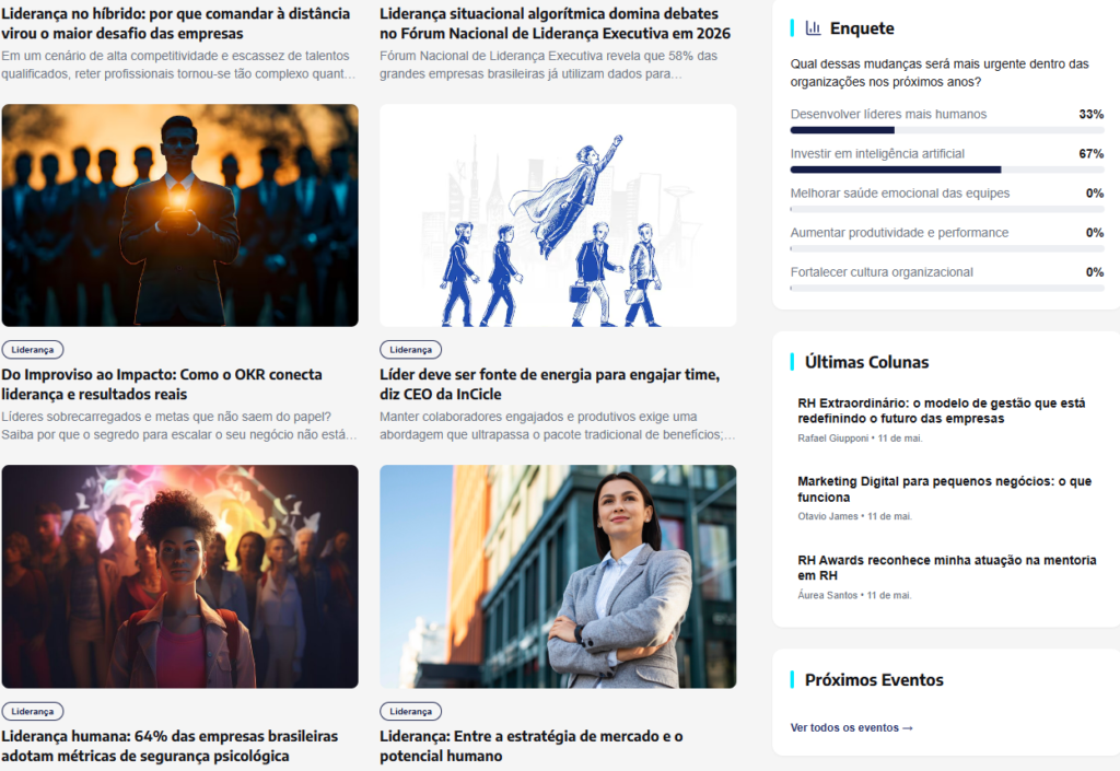 RH Extraordinário ganha portal e amplia debate sobre gestão de pessoas e performance